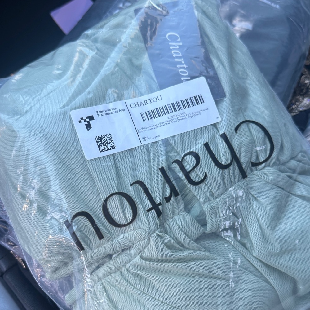 Sage Green Ruched Mermaid Prom Dress with Fishtail Hem - Picture 3 of 3